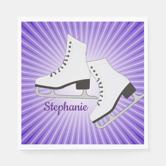 Ice Skate Paper Party Napkin Serviette (Vorderseite)