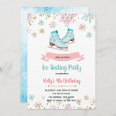 Ice Skate Party Einladung (Vorne/Hinten)