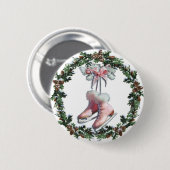 ICE-SKATE & SCHREIBEN von SHARON SHARPE Button (Vorne & Hinten)