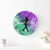 Ice Skaten Abbildung Skaten Design Wall Clock Große Wanduhr (Zuhause)