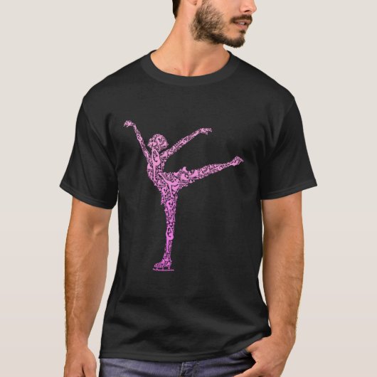 Ice Skaten Abbildung Skater T-Shirt (Vorderseite)