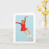 Ice Skaten Art Karte (Gelbe Blume)