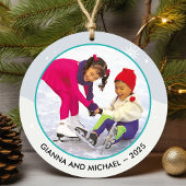 Ice-Skaten-benutzerdefinierbares Foto Keramik Ornament