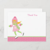 Ice Skaten Birthday Dankeschön Hinweise Dankeskarte (Vorne/Hinten)