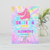 Ice Skaten Birthday Einladung (Stehend Vorderseite)