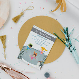 Ice Skaten Birthday Einladung