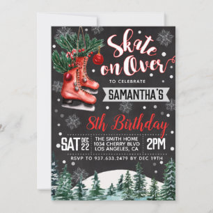 Ice Skaten Birthday Einladung