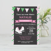 Ice Skaten Birthday Einladung 1. Geburtstag Party (Stehend Vorderseite)