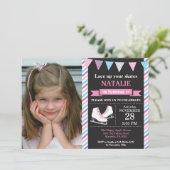 Ice Skaten Birthday Einladung 1. Geburtstag Party (Stehend Vorderseite)