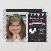 Ice Skaten Birthday Einladung 1. Geburtstag Party (Vorne/Hinten)