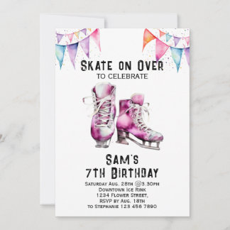 Ice Skaten Birthday Einladung Ice-Skaten-Party