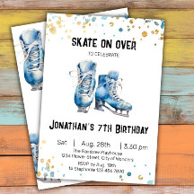 Ice Skaten Birthday Einladung, Ice-Skaten-Party