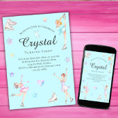 Ice Skaten Birthday Einladung, Ice-Skaten-Party Einladung