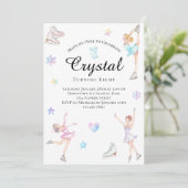 Ice Skaten Birthday Einladung, Ice-Skaten-Party Einladung (Stehend Vorderseite)