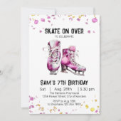 Ice Skaten Birthday Einladung, Ice-Skaten-Party Einladung (Vorderseite)