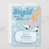 Ice Skaten Birthday Invite Winter Skate Party Einladung (Vorderseite)