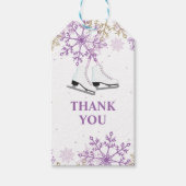 Ice Skaten Birthday Lila und Gold Snowflake Geschenkanhänger