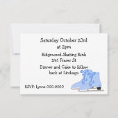 Ice Skaten Birthday Party Einladung (Rückseite)