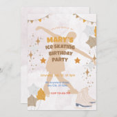Ice Skaten Birthday Party Einladung (Vorne/Hinten)