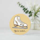 Ice Skaten Birthday Party Einladung (Stehend Vorderseite)