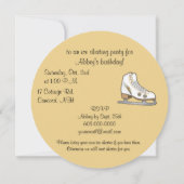 Ice Skaten Birthday Party Einladung (Rückseite)