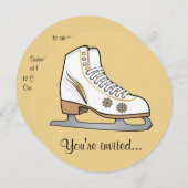 Ice Skaten Birthday Party Einladung (Vorne/Hinten)