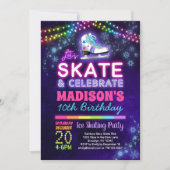 Ice Skaten Birthday Party Einladung für Mädchen (Vorderseite)