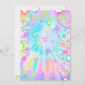 Ice Skaten Birthday Party Gefärbte Krawatte Glow S Einladung (Rückseite)