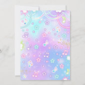 Ice Skaten Birthday Party Gefärbte Krawatte Glow S Einladung (Rückseite)