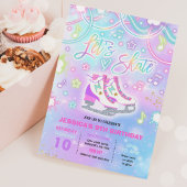 Ice Skaten Birthday Party Gefärbte Krawatte Glow S Einladung