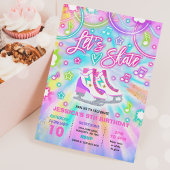 Ice Skaten Birthday Party Gefärbte Krawatte Glow S Einladung