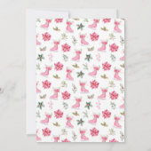 Ice Skaten Birthday Party Pink Einladung (Rückseite)