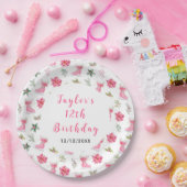 Ice Skaten Birthday Party Pink Pappteller (Party)