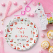 Ice Skaten Birthday Party Red Pappteller (Party)