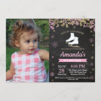 Ice Skaten Birthday Party Rosa Skate Foto