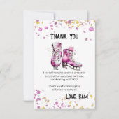 Ice Skaten Birthday Party - Winter Geburtstag Dankeskarte (Vorderseite)