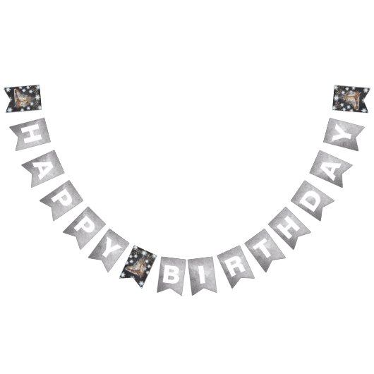 Ice Skaten Birthday Silver Glitzer Wimpelkette (Alle)