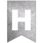 Ice Skaten Birthday Silver Glitzer Wimpelkette (Zweite Fahne)