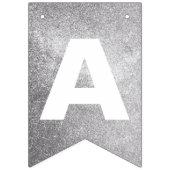 Ice Skaten Birthday Silver Glitzer Wimpelkette (Dritte Fahne)