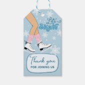 Ice Skaten Birthday Winter Skate Gastgeschenke Geschenkanhänger (Vorderseite)