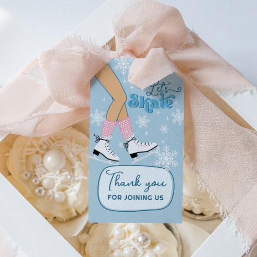 Ice Skaten Birthday Winter Skate Gastgeschenke Geschenkanhänger