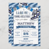 Ice Skaten Boy Geburtstagsparty Einladung (Vorne/Hinten)