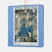 Ice Skaten Cats Keramikornament (Links)