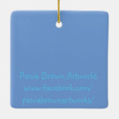 Ice Skaten Cats Keramikornament (Rückseite)