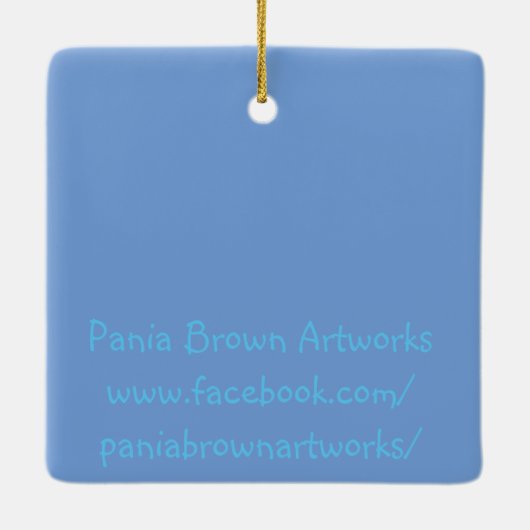 Ice Skaten Cats Keramikornament (Rückseite)