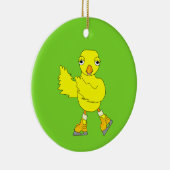 Ice Skaten Chick Keramik Ornament (Rechts)