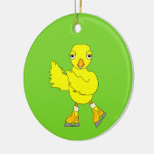 Ice Skaten Chick Keramik Ornament (Links)