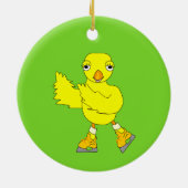 Ice Skaten Chick Keramik Ornament (Hinten)