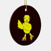 Ice Skaten Chick Keramik Ornament (Rechts)