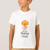 Ice Skaten Chick Kids Sweatshirt T-Shirt (Vorderseite)